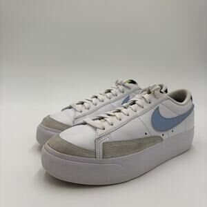 Nike Blazer Low Platform Sneakers Women's 8.5 White Athletic Shoes FJ0738-100